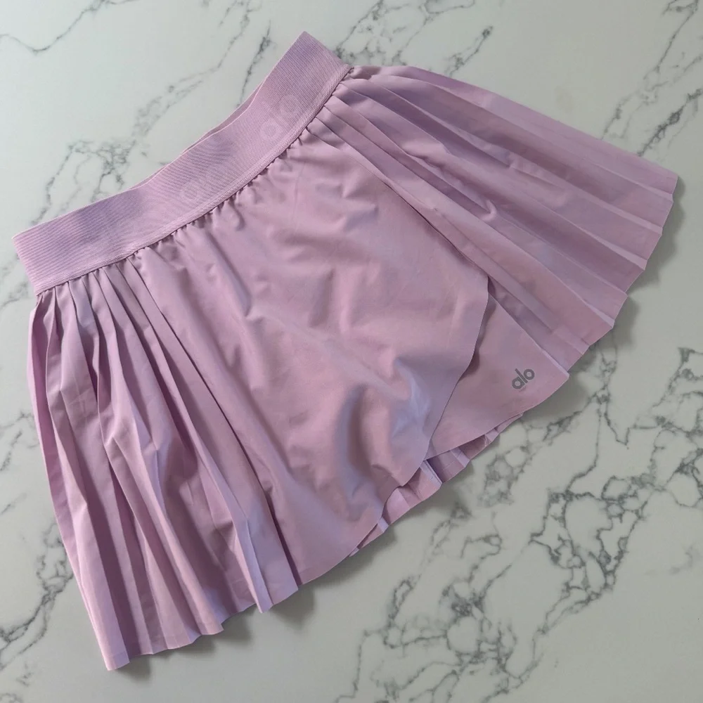 Alo Yoga Aces Tennis Skirt - Sugarplum Pink - Size Small - Picture 2 of 9